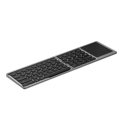 Wiwu FMK-04 Katlanabilir Bluetooth Kablosuz Multifonksiyonel Touchpad Klavye Gri