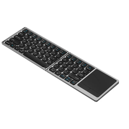 Wiwu FMK-04 Katlanabilir Bluetooth Kablosuz Multifonksiyonel Touchpad Klavye Gri