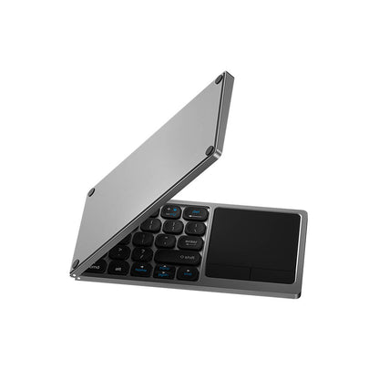 Wiwu FMK-04 Katlanabilir Bluetooth Kablosuz Multifonksiyonel Touchpad Klavye Gri