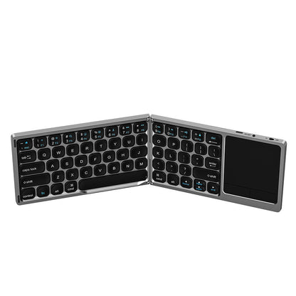 Wiwu FMK-04 Katlanabilir Bluetooth Kablosuz Multifonksiyonel Touchpad Klavye Gri