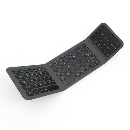 Wiwu FMK-05 iOS Android Windows Uyumlu Katlanabilir Bluetooth Kablosuz Klavye + Masaüstü Telefon Standı Gri