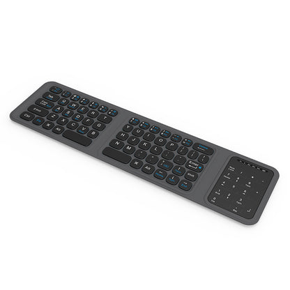 Wiwu FMK-05 iOS Android Windows Uyumlu Katlanabilir Bluetooth Kablosuz Klavye + Masaüstü Telefon Standı Gri