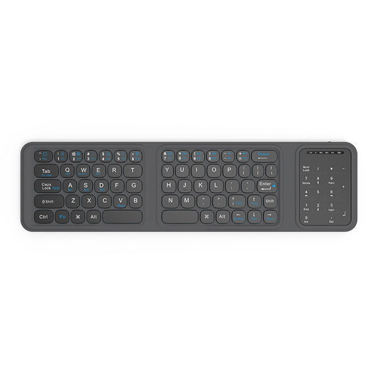 Wiwu FMK-05 iOS Android Windows Uyumlu Katlanabilir Bluetooth Kablosuz Klavye + Masaüstü Telefon Standı Gri