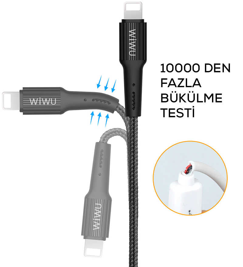 Wiwu G10 Gear Charging Micro Cable Black