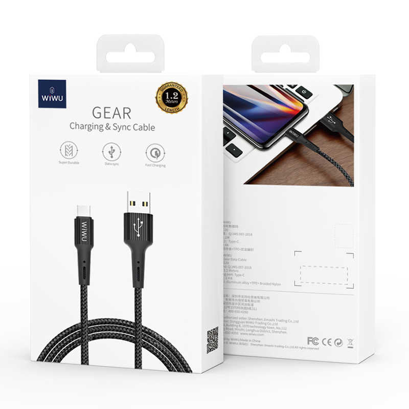 Wiwu G20 Gear Charging Type-C Cable Black