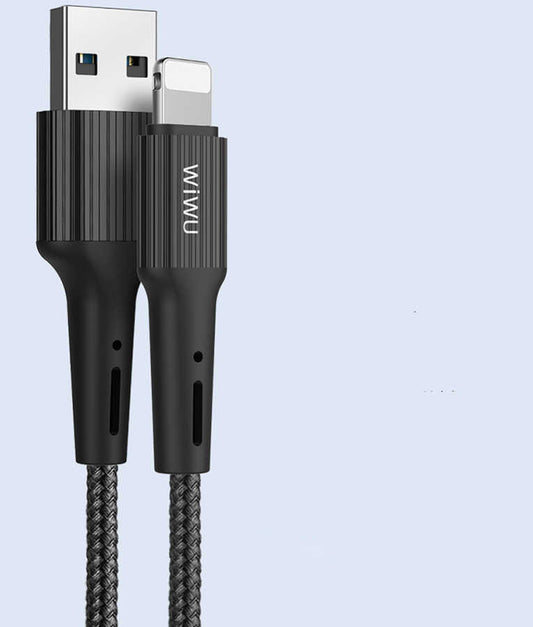 Wiwu G30 Gear Charging Lightning Cable Black