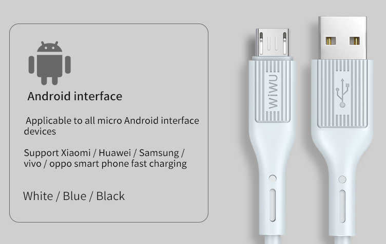 Wiwu G40 Vivid Micro USB Cable Black