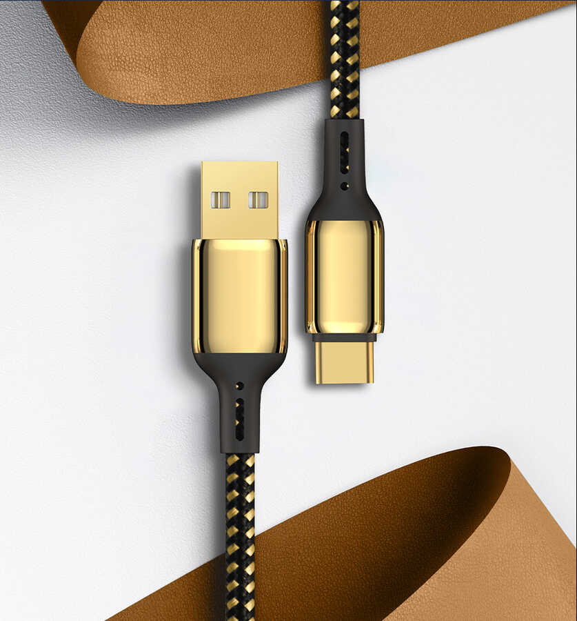 Wiwu Golden Series GD-101 Type-C Data Kablo 3M Gold