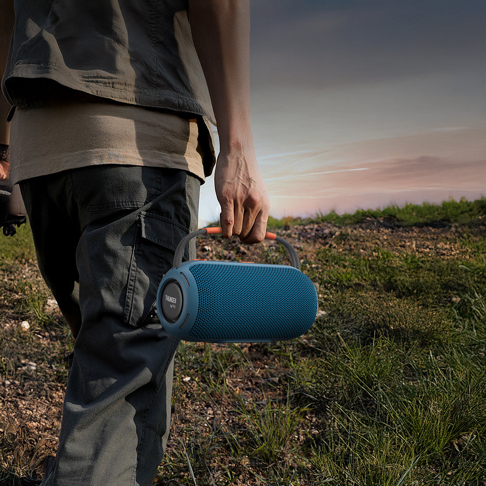 Wiwu H6 RGB Işıklı Askılı TWS Bluetooth Speaker Hoparlör v5.3 16W Mavi