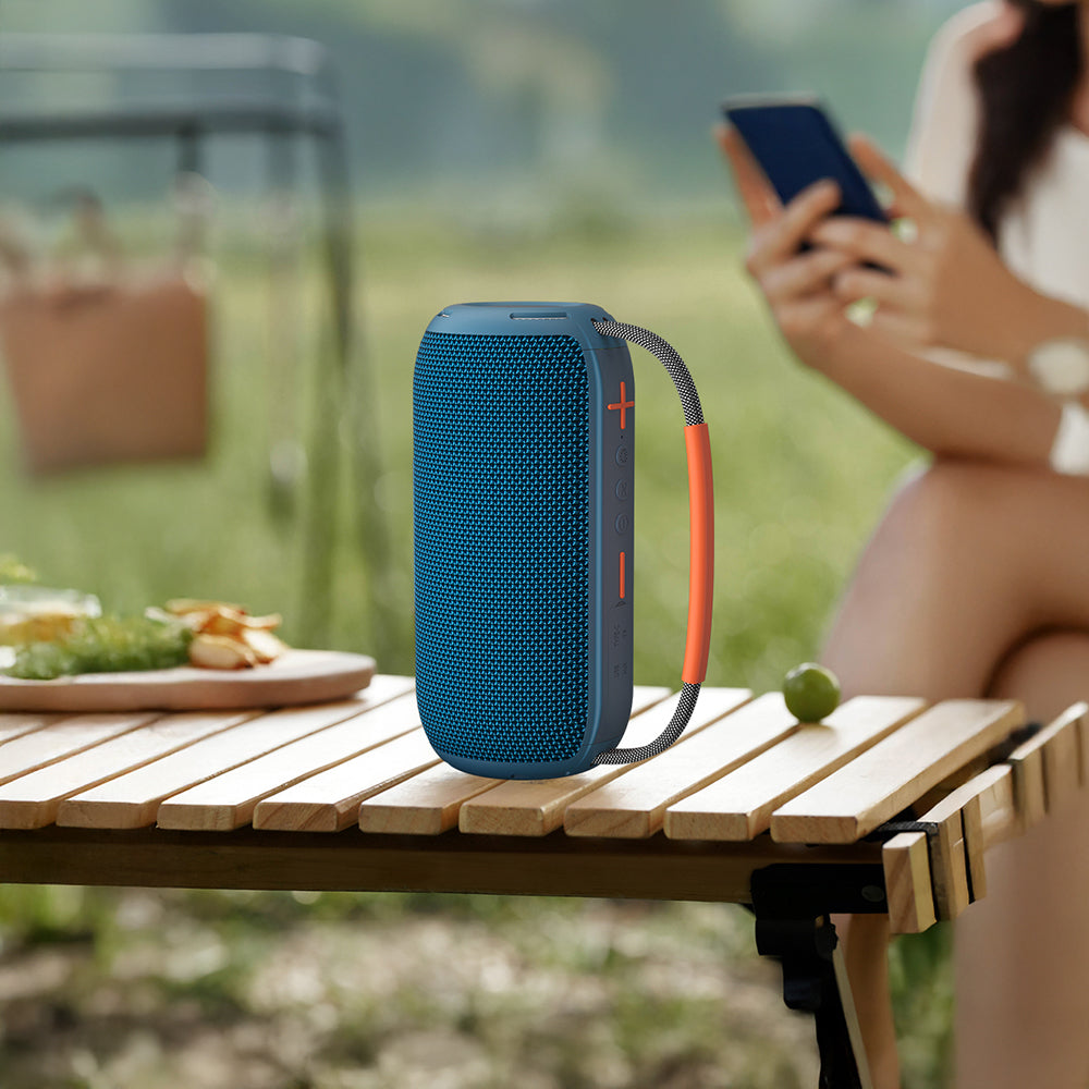 Wiwu H6 RGB Işıklı Askılı TWS Bluetooth Speaker Hoparlör v5.3 16W Mavi