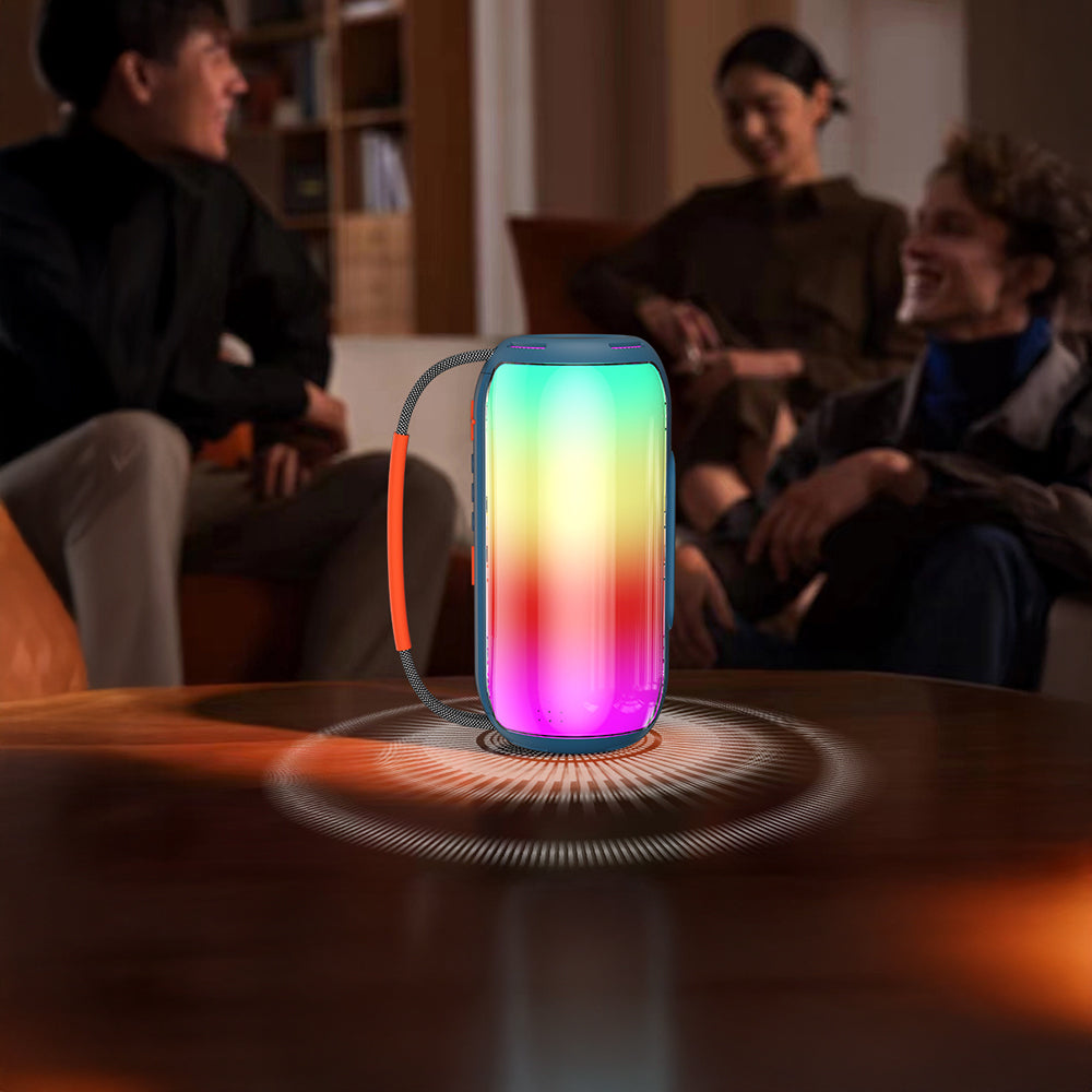 Wiwu H6 RGB Işıklı Askılı TWS Bluetooth Speaker Hoparlör v5.3 16W Mavi