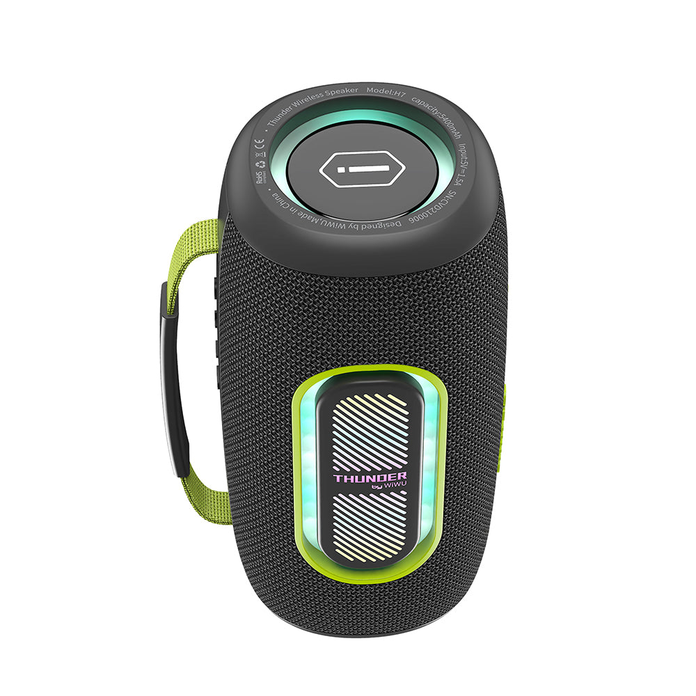 Wiwu H7 RGB Işıklı Askılı TWS Bluetooth Speaker Hoparlör v5.3 40W Siyah