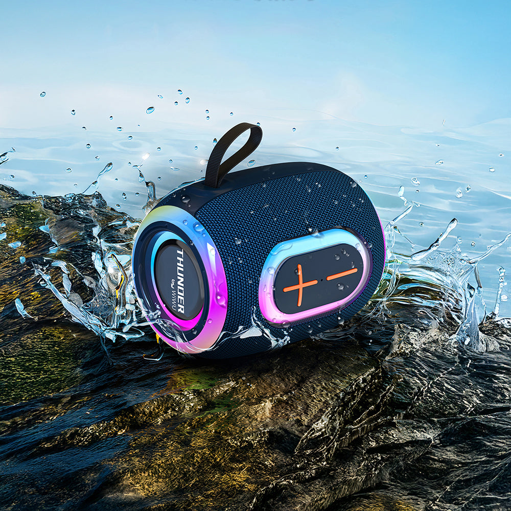 Wiwu H9 RGB Işıklı Askılı TWS Bluetooth Speaker Hoparlör v5.3 10W Mavi