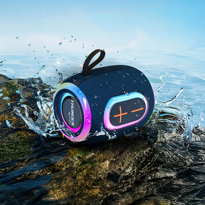 Wiwu H9 RGB Işıklı Askılı TWS Bluetooth Speaker Hoparlör v5.3 10W Mavi