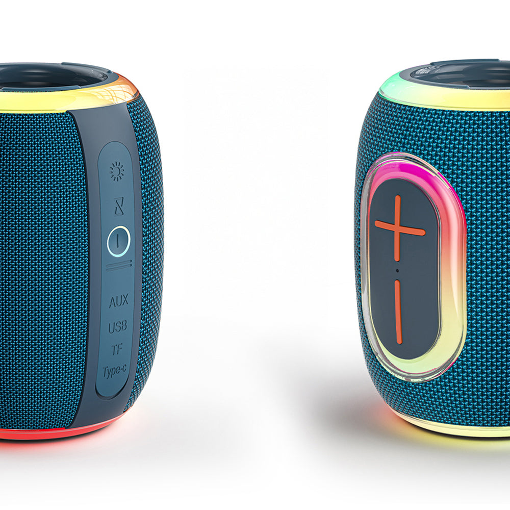 Wiwu H9 RGB Işıklı Askılı TWS Bluetooth Speaker Hoparlör v5.3 10W Mavi
