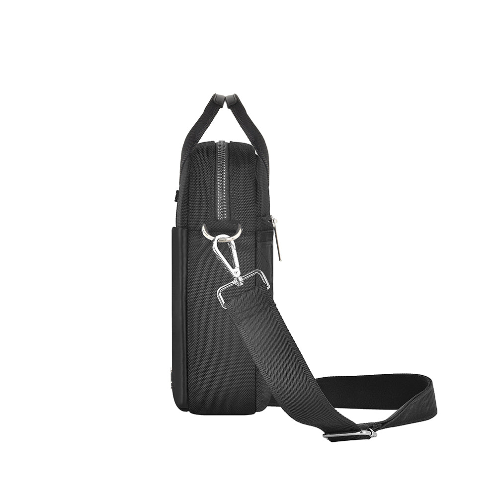 Wiwu Hali Serisi 1680D Su Geçirmez Polyester Kumaş Çapraz Vücut Askılı 15.6 inç Laptop Çantası Siyah