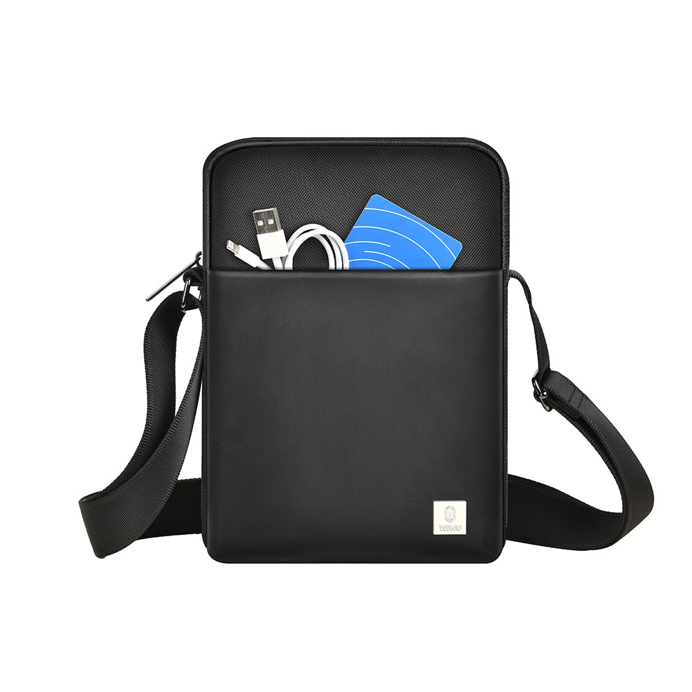 Wiwu Hali Serisi Sling 1680D Su Geçirmez Polyester Kumaş Çapraz Askılı Vücut Çantası Siyah