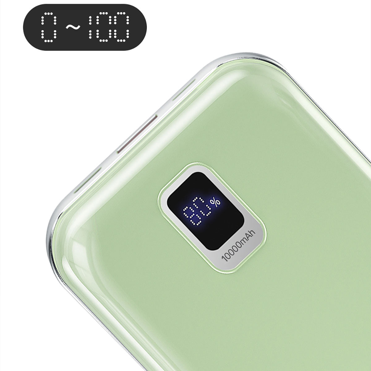 Wiwu JC-16 LED Ekranlı Li-Polimer Aşırı Akım Korumalı Taşınabilir Powerbank PD 20W 10000mAh Yeşil