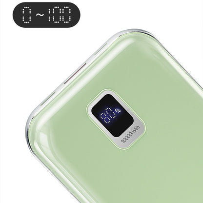 Wiwu JC-16 LED Ekranlı Li-Polimer Aşırı Akım Korumalı Taşınabilir Powerbank PD 20W 10000mAh Yeşil