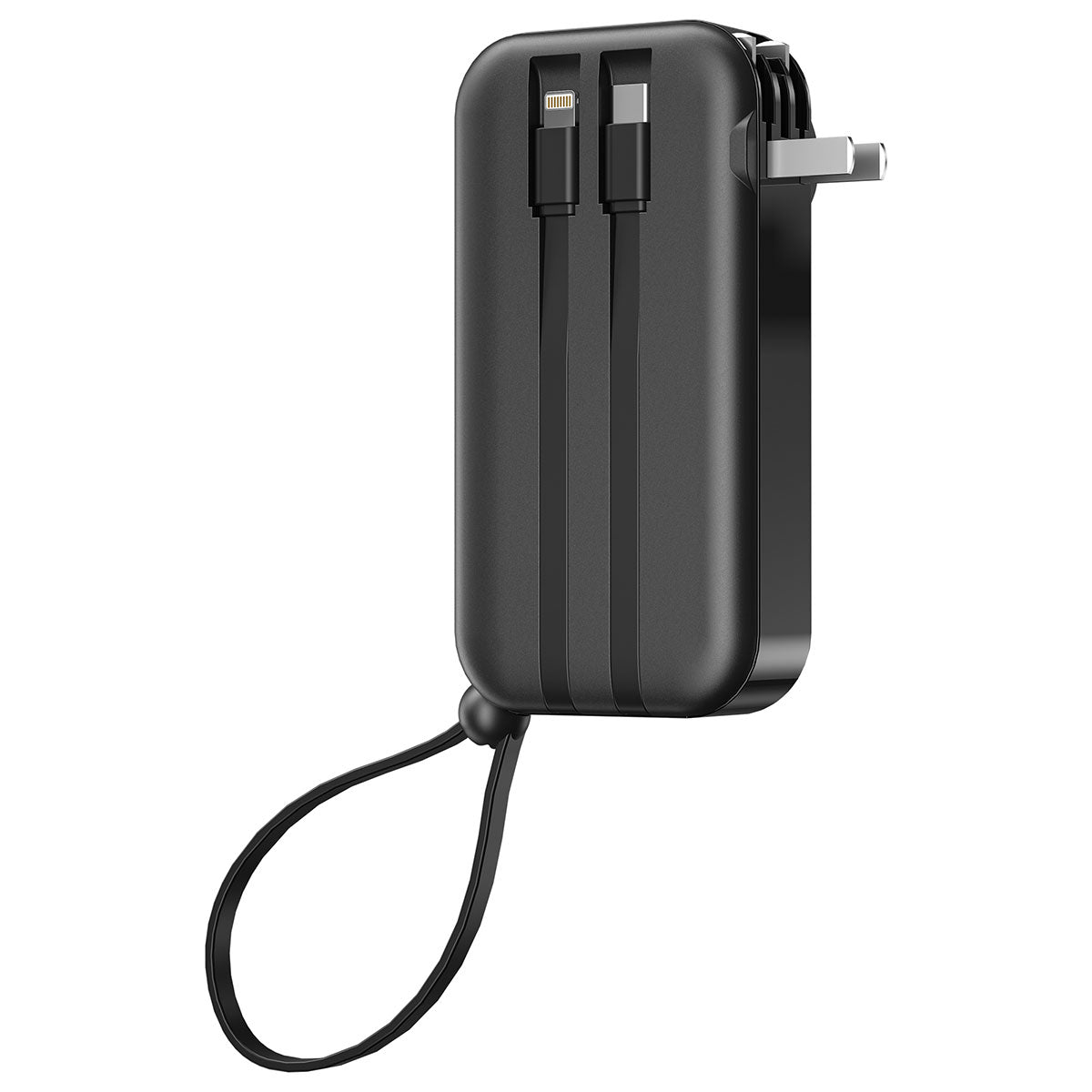 Wiwu JC-23 Micro Type-C ve Lightning Kablolu Şarj Göstergeli PD Powerbank 22.5W 10000mAh Siyah