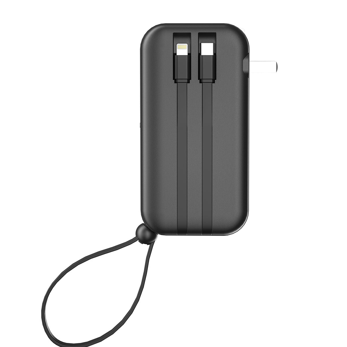 Wiwu JC-23 Micro Type-C ve Lightning Kablolu Şarj Göstergeli PD Powerbank 22.5W 10000mAh Siyah