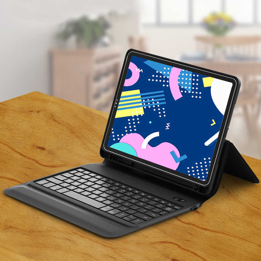 Wiwu Keyboard Folio Kablosuz Klavyeli Kılıf Siyah