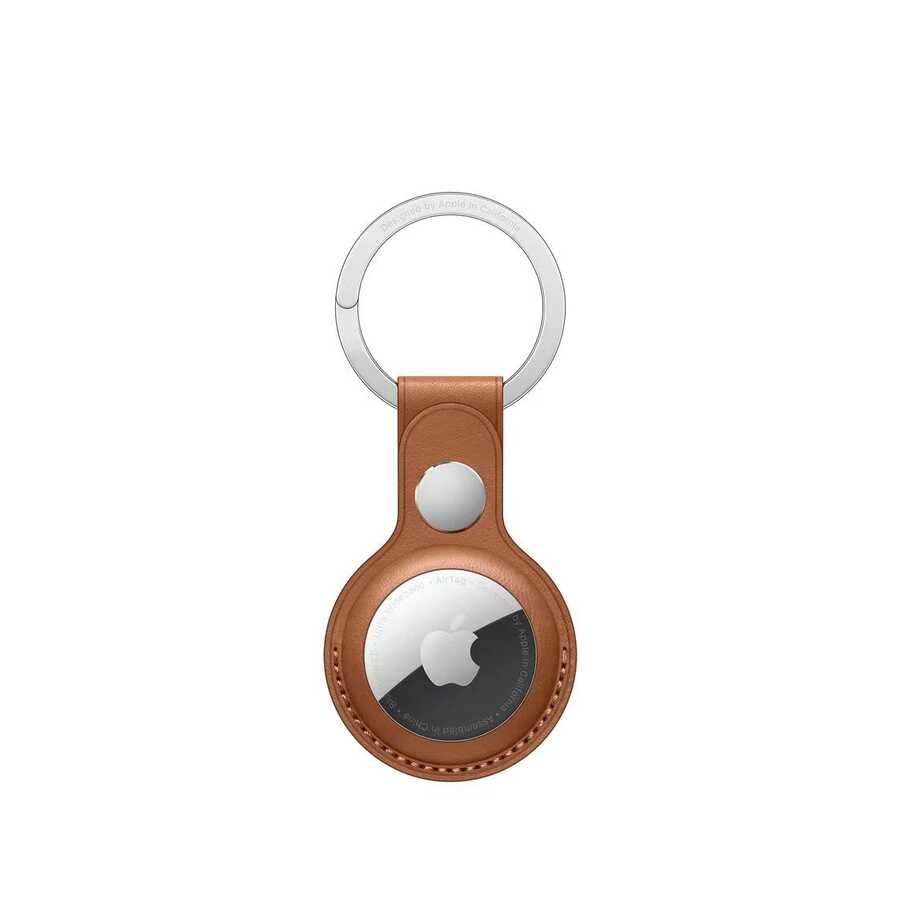 Wiwu Leather Key Ring Airtag Keychain Brown
