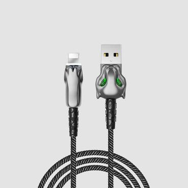 Wiwu Leopard Charging Synic Lightning Cable Black 
