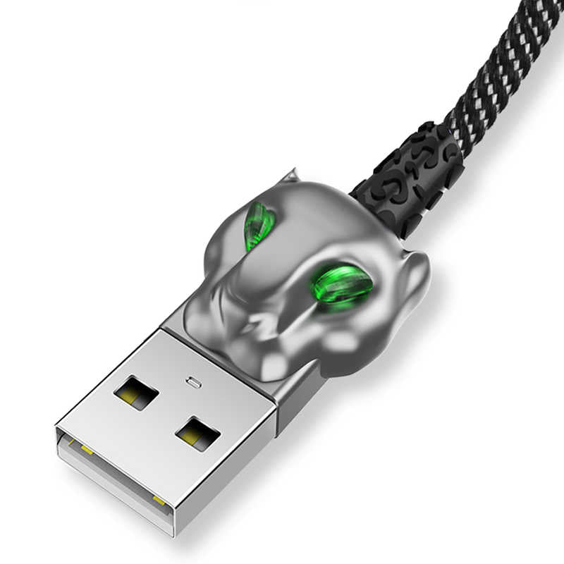 Wiwu Leopard Charging Synic Lightning Cable Black 