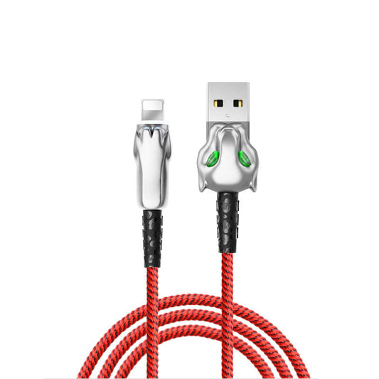 Wiwu Leopard Charging Synic Lightning Cable Red 