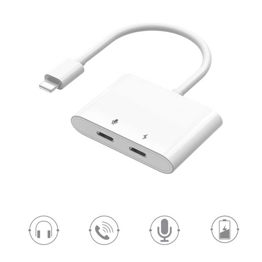 Wiwu LT01 Plus Lightning Audio Adapter White 