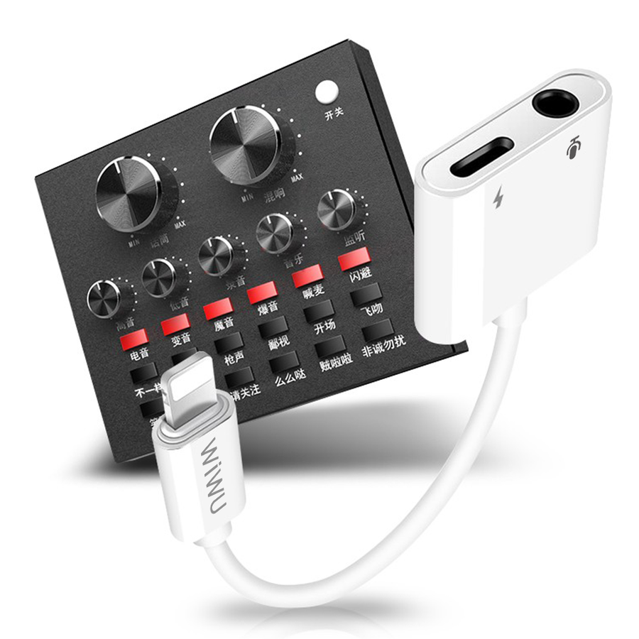 Wiwu LT01 Pro Lightning Audio Adapter White 