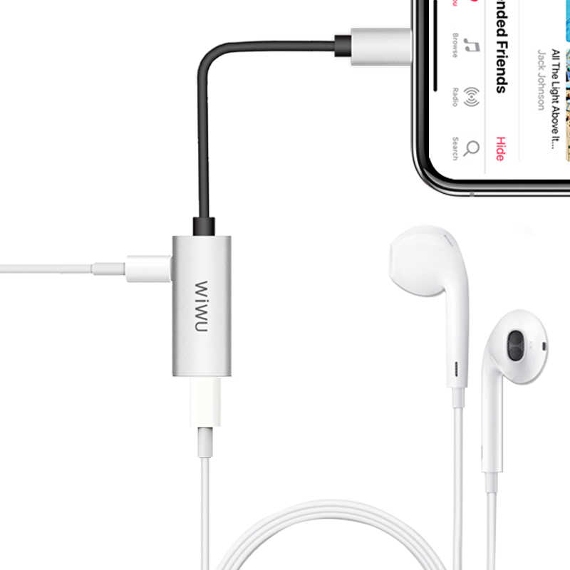 Wiwu LT02 Plus Lightning Audio Adapter Gray 
