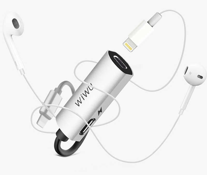 Wiwu LT02 Plus Lightning Audio Adapter Gray 