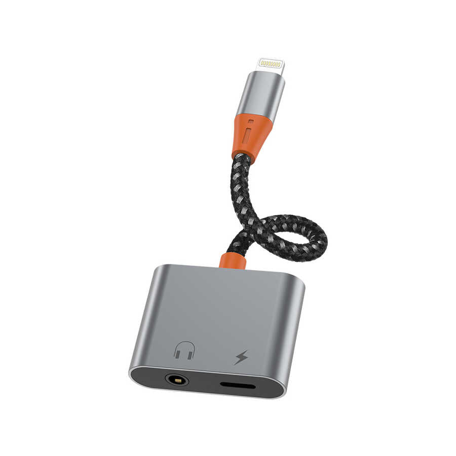 Wiwu LT07 Lightning to 3.5mm Aux Converter Audio Adapter Gray 