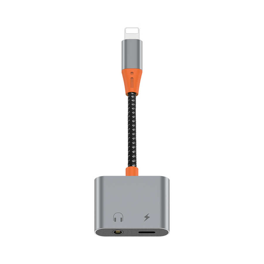 Wiwu LT07 Lightning to 3.5mm Aux Converter Audio Adapter Gray 