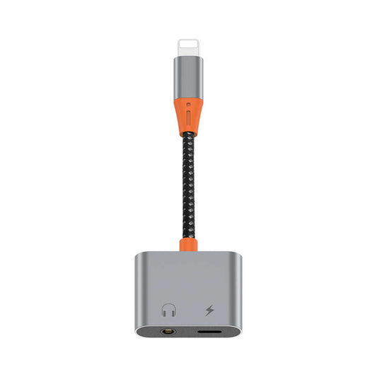 Wiwu LT07 Lightning to 3.5mm Aux Converter Audio Adapter Gray 