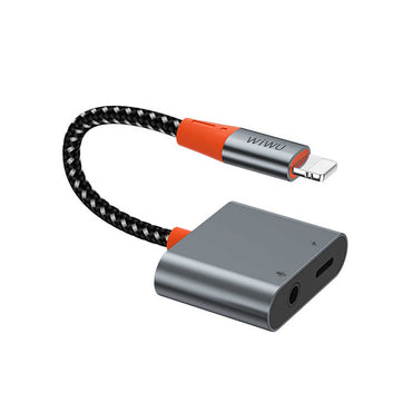 Wiwu LT08 Speech-Supported Lightning to 3.5mm Aux Audio Adapter Gray 