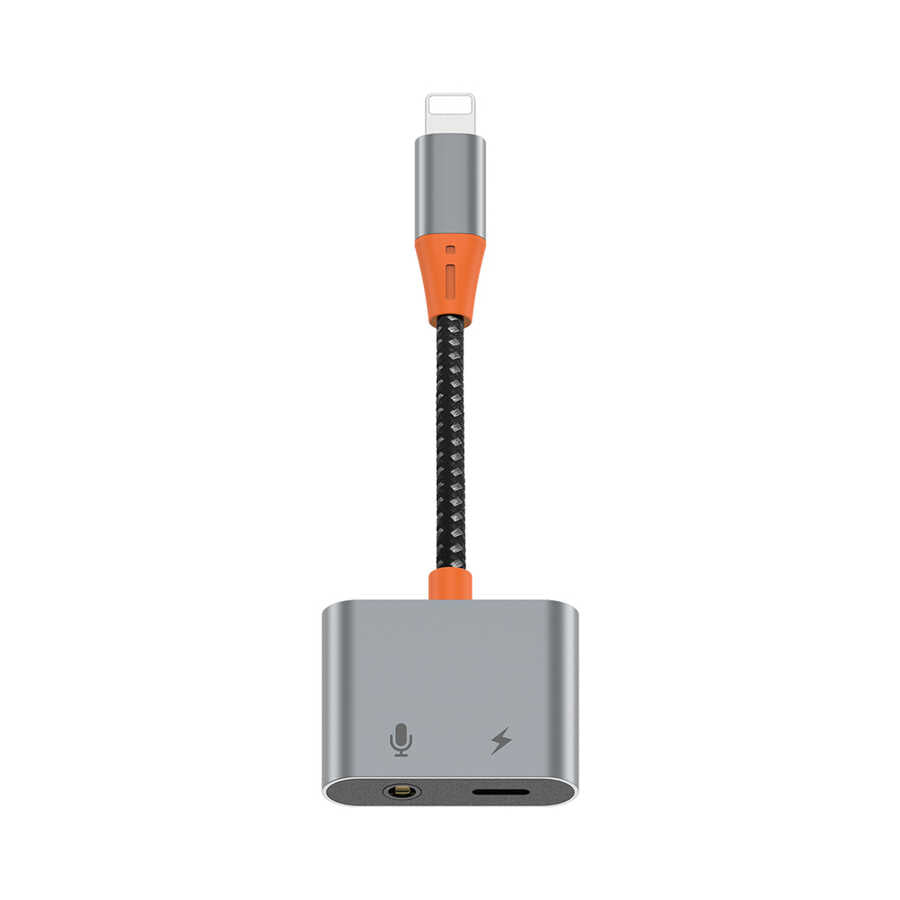 Wiwu LT08 Speech-Supported Lightning to 3.5mm Aux Audio Adapter Gray 