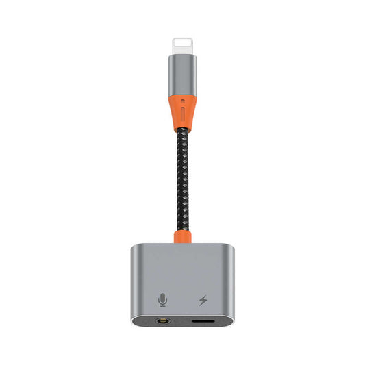 Wiwu LT08 Speech-Supported Lightning to 3.5mm Aux Audio Adapter Gray 