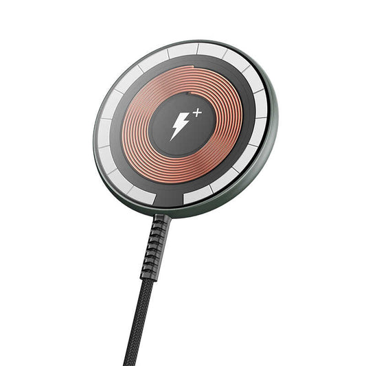 Wiwu M14 Intelligent Wireless Magnetic Charging Ultra Thin Transparent 15W Android iOS Support Black 