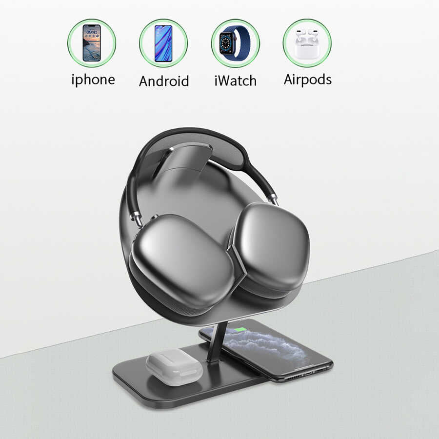Wiwu M15 Magnetic Wireless Charging Stand 15+15W Max. Gray