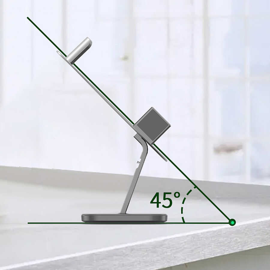 Wiwu M15 Magnetic Wireless Charging Stand 15+15W Max. Gray