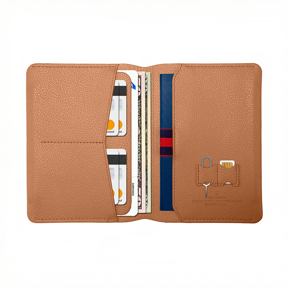 Wiwu Master Passport Wallet Pasaport RFID Özellikli Kart ve Sim Bölmeli PU Deri Cüzdan