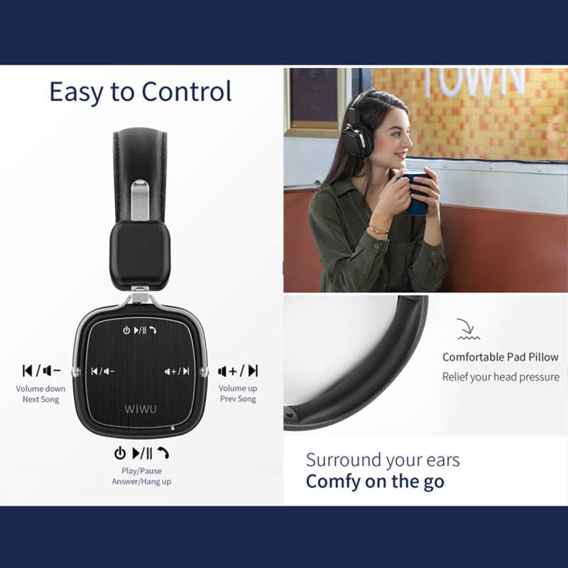 Wiwu Metro 2 Bluetooth Headset Black