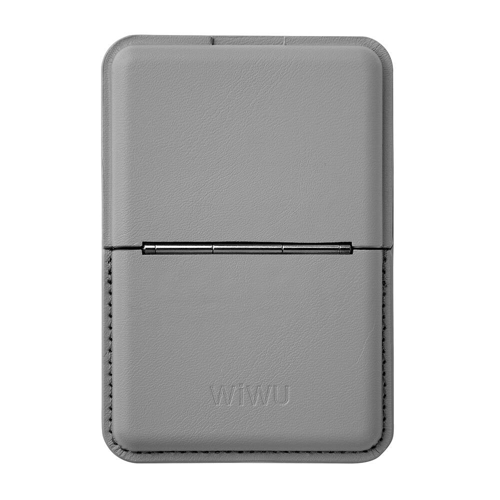 Wiwu MW-001 Pop-Up Sade Tasarımlı 3 Hazneli PU Magnetik Standlı Kartlık Siyah