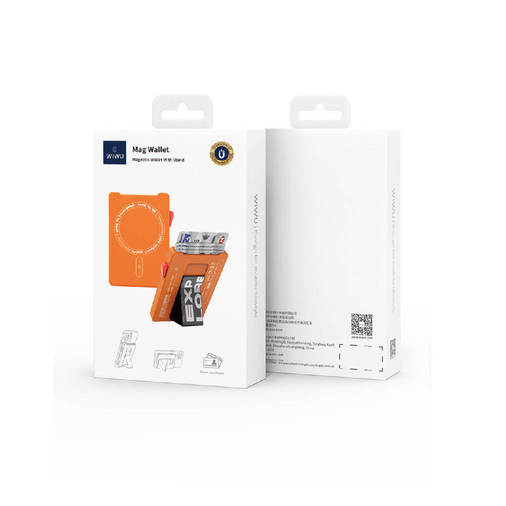 Wiwu MW-002 Pop-Up Buton Tasarımlı 6 Hazneli Magnetik Standlı Kartlık Gri