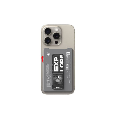 Wiwu MW-002 Pop-Up Buton Tasarımlı 6 Hazneli Magnetik Standlı Kartlık Gri