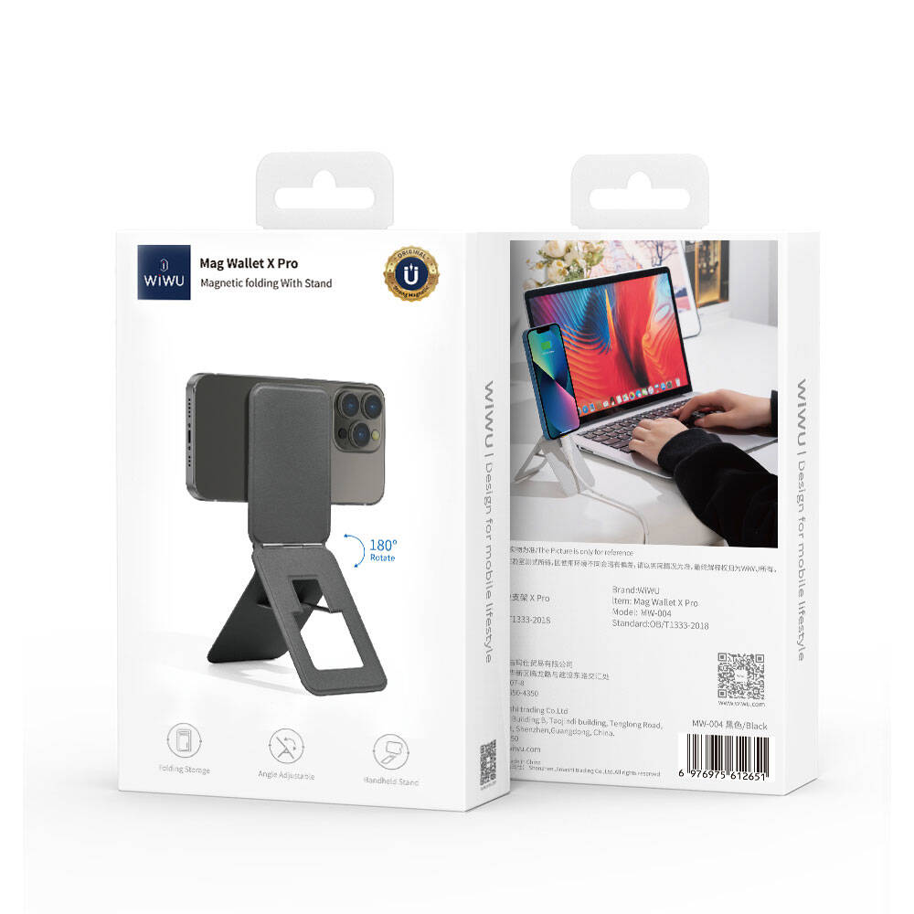 Wiwu MW-004 Mag X Pro Foldable Magnetic Stand Black 