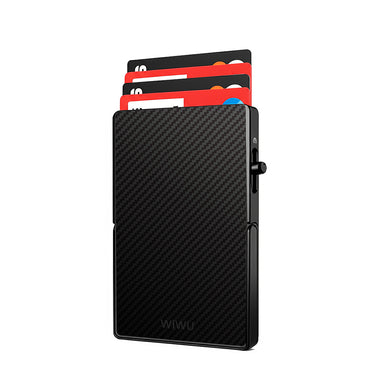 Wiwu MW-007 Warriors Pop-Up Buton Tasarımlı Magnetik Aramid Fiber Metal Standlı Kartlık Titanyum